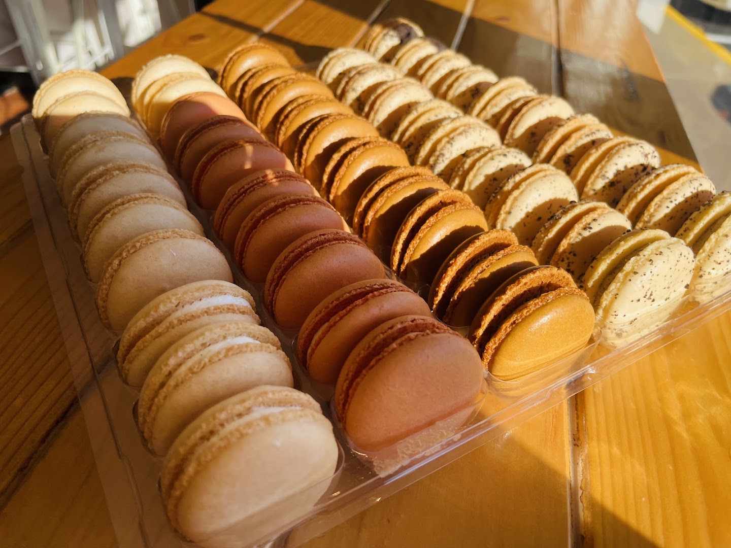 Tray of handmade macarons
